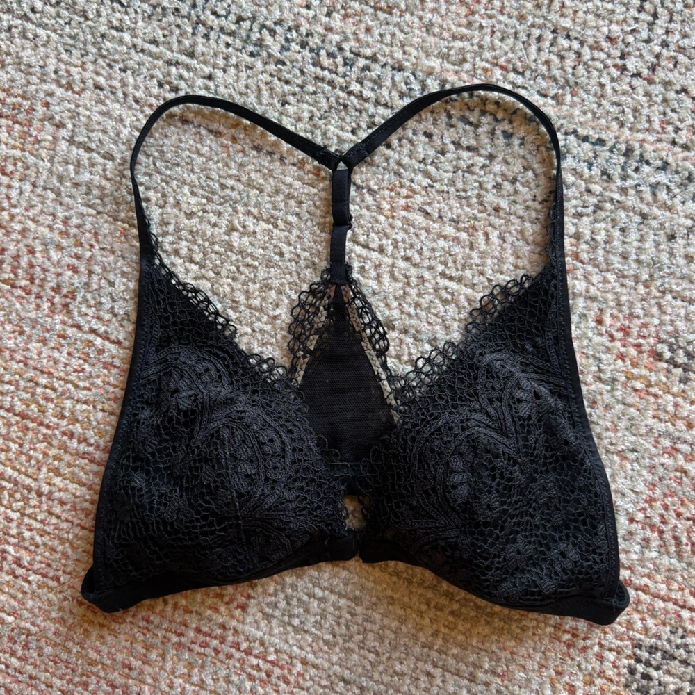 Victorias Secret Black Lace Bralette XS